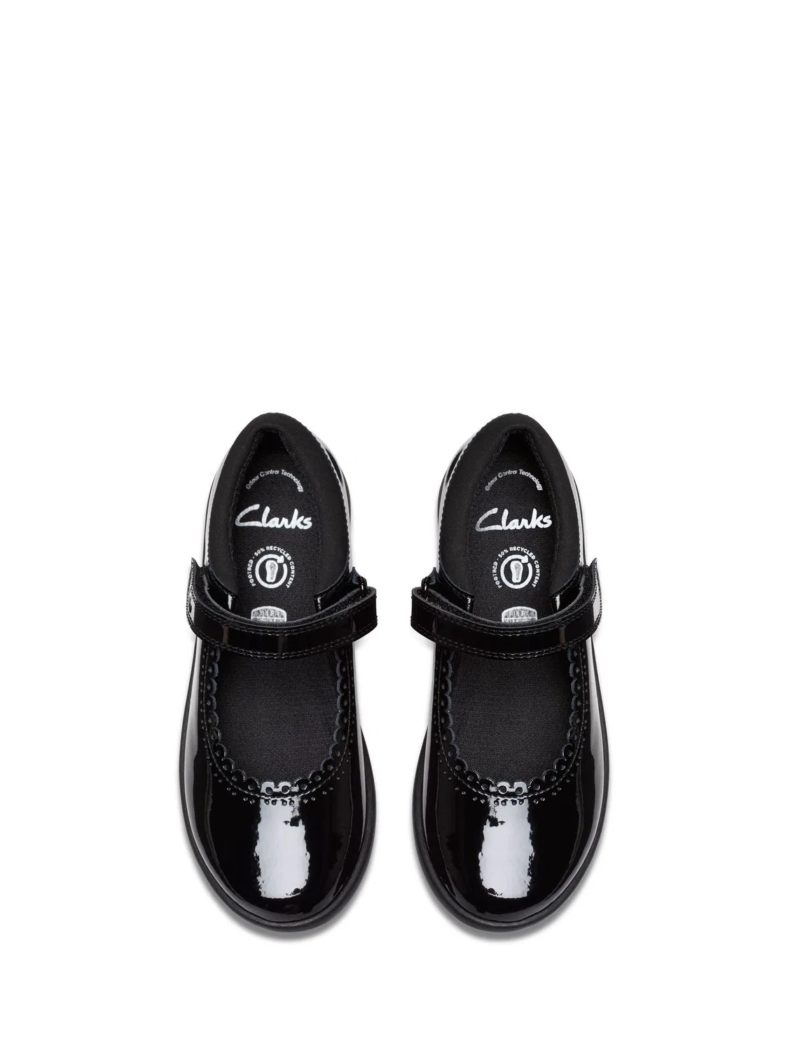 картинка Туфли школьные Clarks Etch Pure, лакированные, черный от магазина Одежда+
