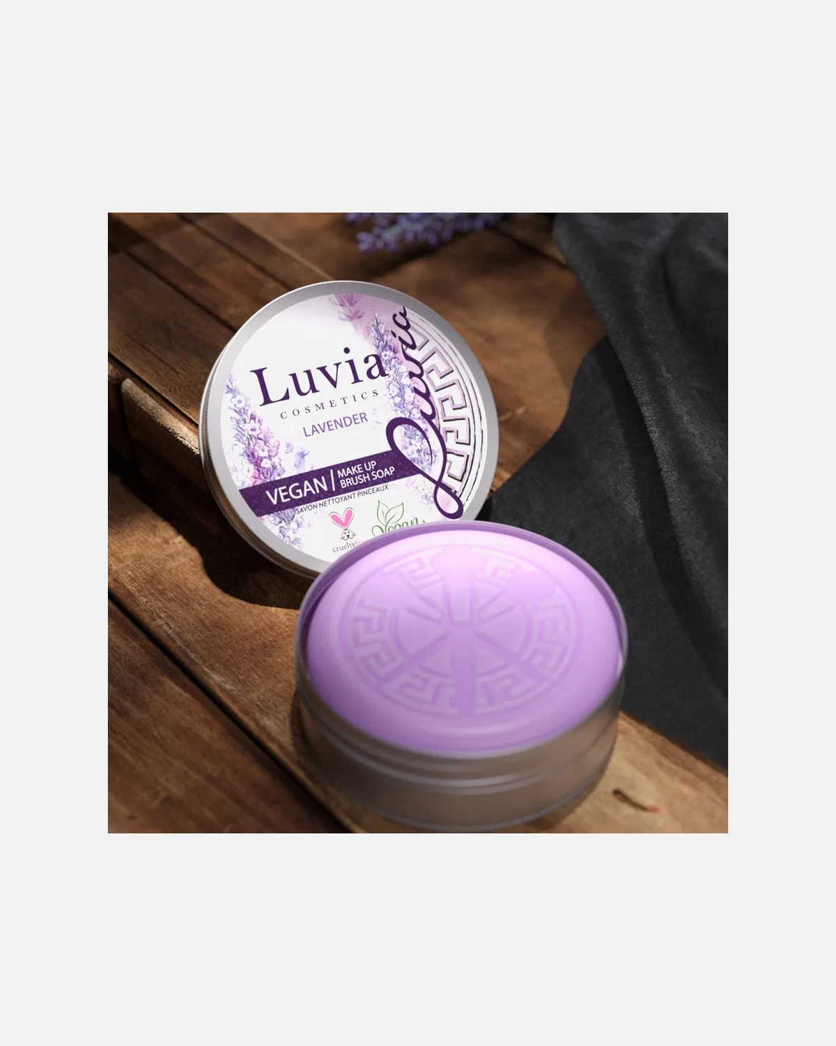 картинка Мыло для чистки кистей - лавандовое Luvia, 100 G от магазина Одежда+