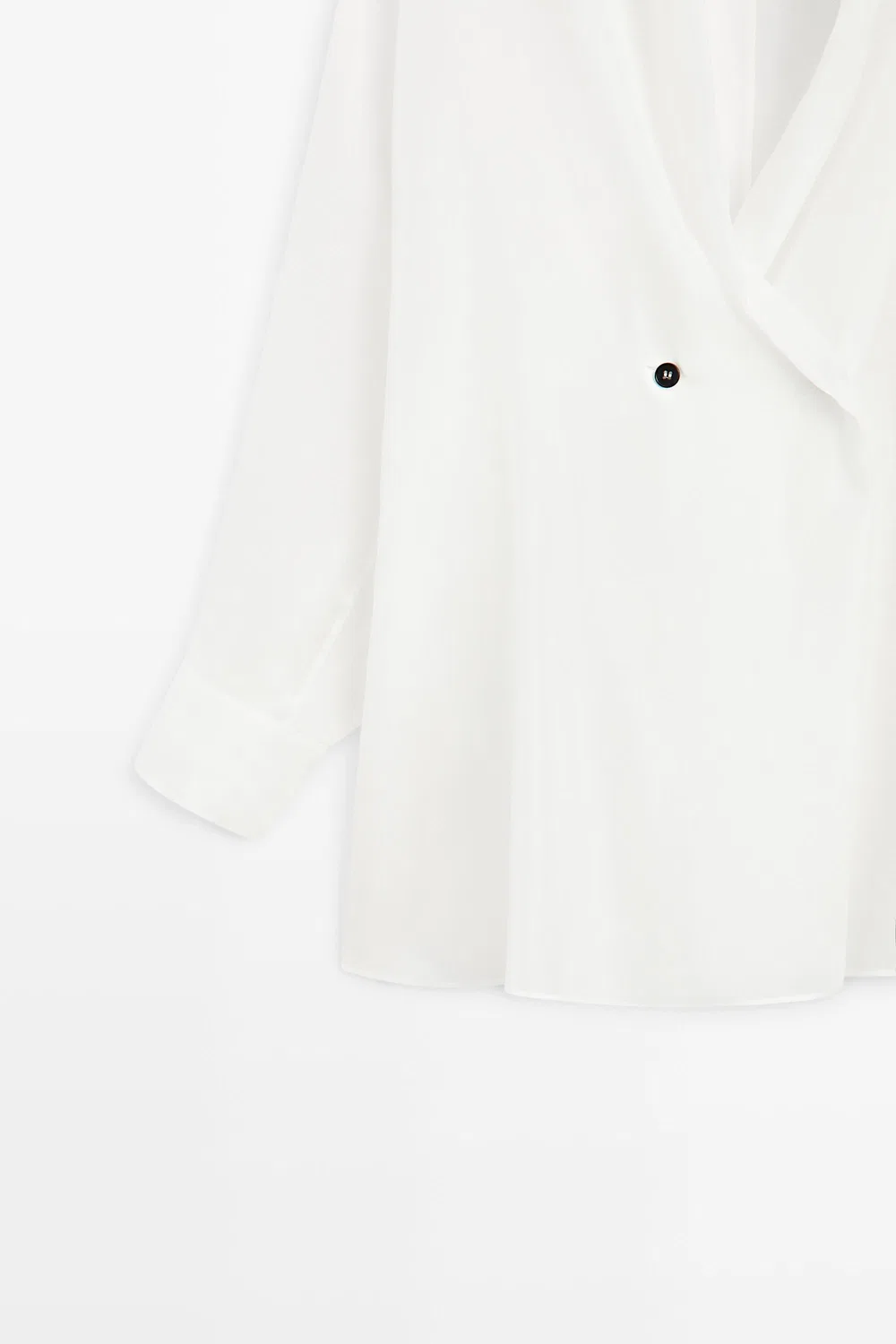 картинка Кимоно Massimo Dutti, в стиле смокинга из 100% шелка, кремовый от магазина Одежда+