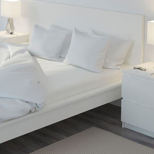 картинка Простыня на резинке Ikea Nattjasmin, 90х200 см, белый от магазина Одежда+