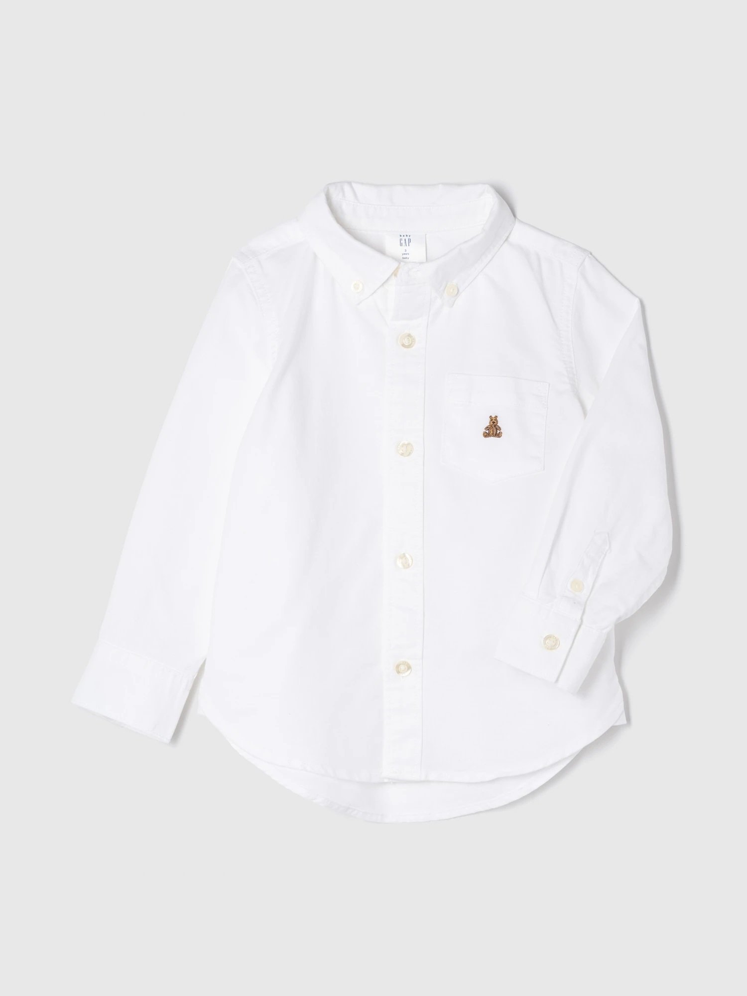 картинка (K) Рубашка Оксфорд (для малышей/младенцев) GAP, WHITE_UK от магазина Одежда+