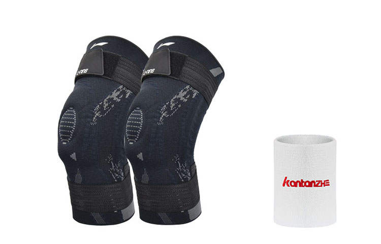картинка Наколенники LINING, черные + KTZ Черный напульсник от магазина Одежда+