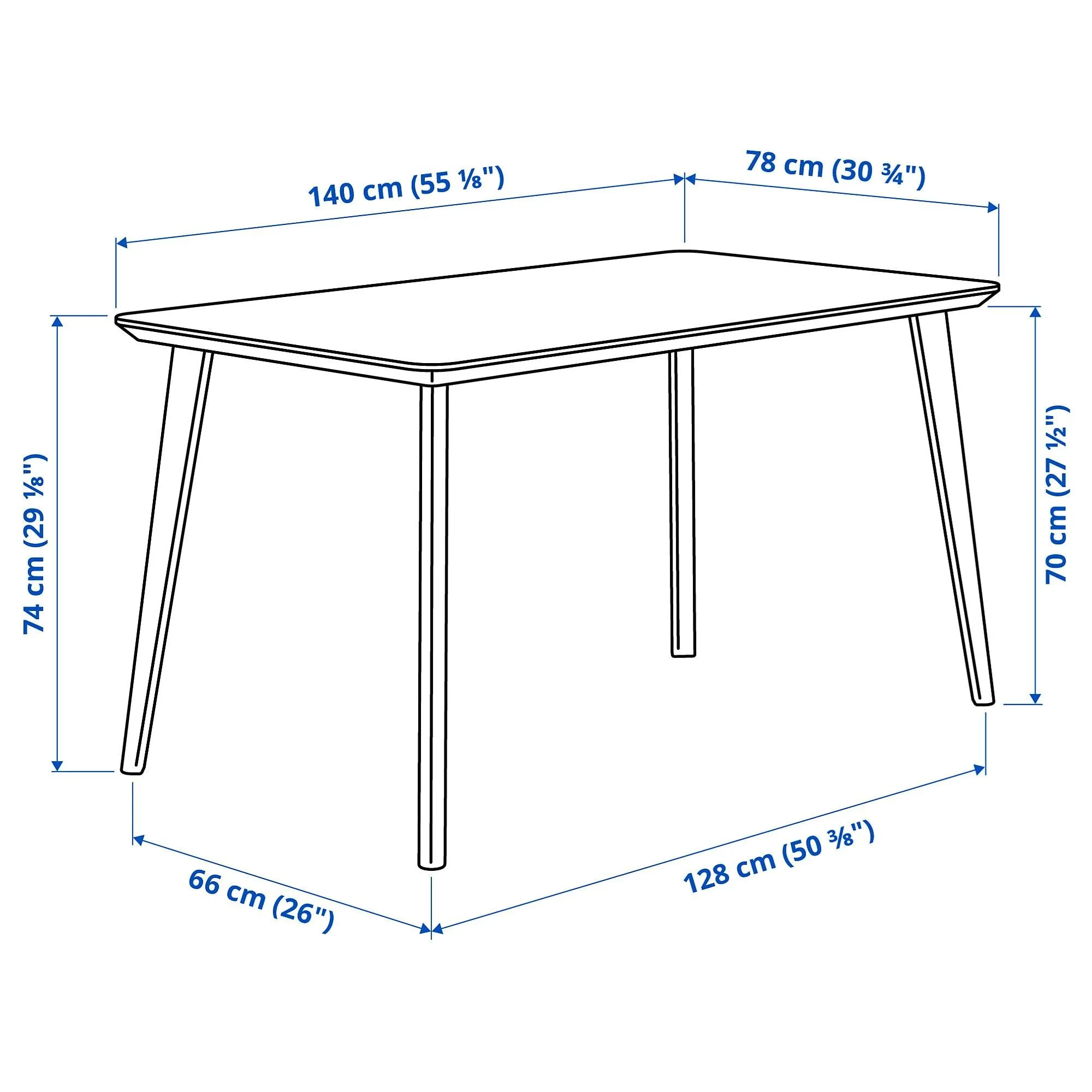 картинка Кухонный стол Ikea Lisabo 140х78, шпон ясеня от магазина Одежда+
